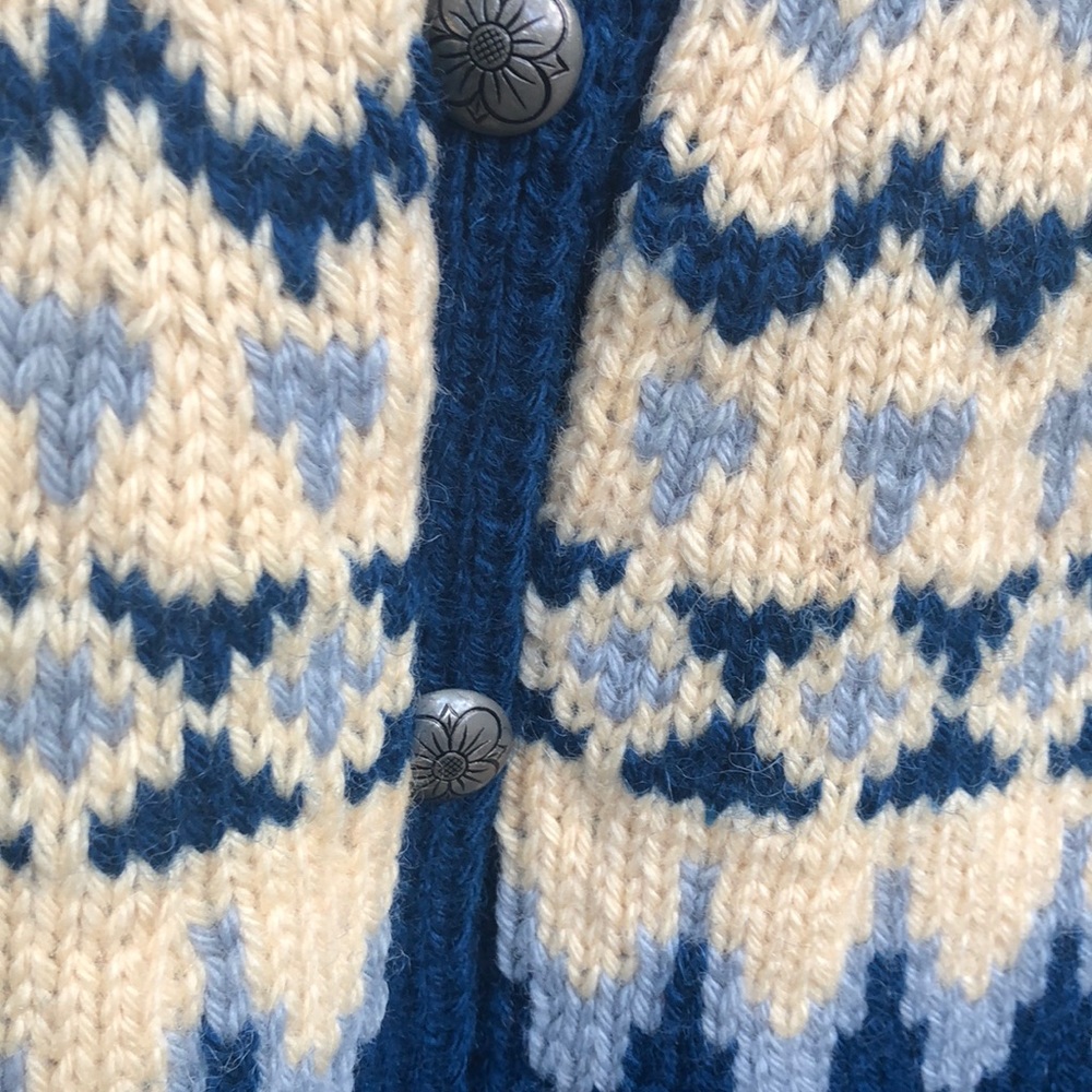 Hand Knitted Button Down Sweater - image 2